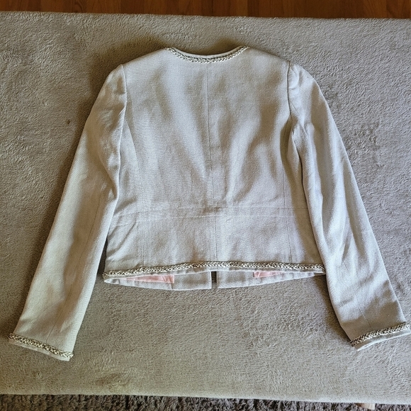 Rebecca Taylor silk blend cropped blazer size 4 - Picture 8 of 16